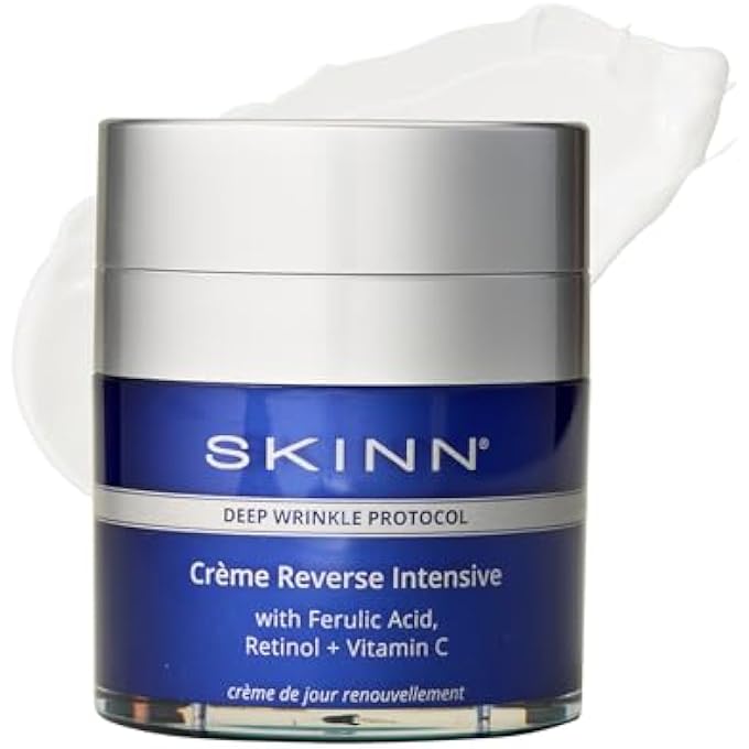 Skinn CRME REVERSE WITH FERULIC ACID, RETINOL AND VITAMIN C-CRME REVERSE INTENSIVE-ANTI-AGING CREAM WITH HYALURONIC ACID TO PLUMP SKIN VITAMIN C HELP TO IMPROVING TONE, FIRMNESS OF SKIN - Image 1